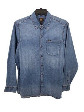 Lee Mens Extreme Motion All Purpose Long Sleeve Denim Shirt Size Large